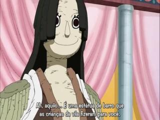One Piece - Episodio 411 - O segredo escondido em suas costas. Luffy encontra a princesa serpente.