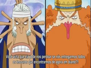 One Piece - Episodio 573 - Finalmente Definindo a vela! Adeus, Ilha dos Tritões!