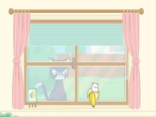 Bananya - Episodio 8 - Bananya e o Gato de Rua, Nya