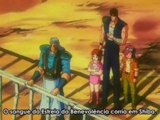 Hokuto no Ken - Episodio 64 - Batalha sangrenta, Shu vs Souther! O amor se afoga nas lagrimas da estrela da Benevolência