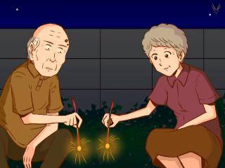 Komatta Jiisan - Episódio 13  - Fogo de artifício